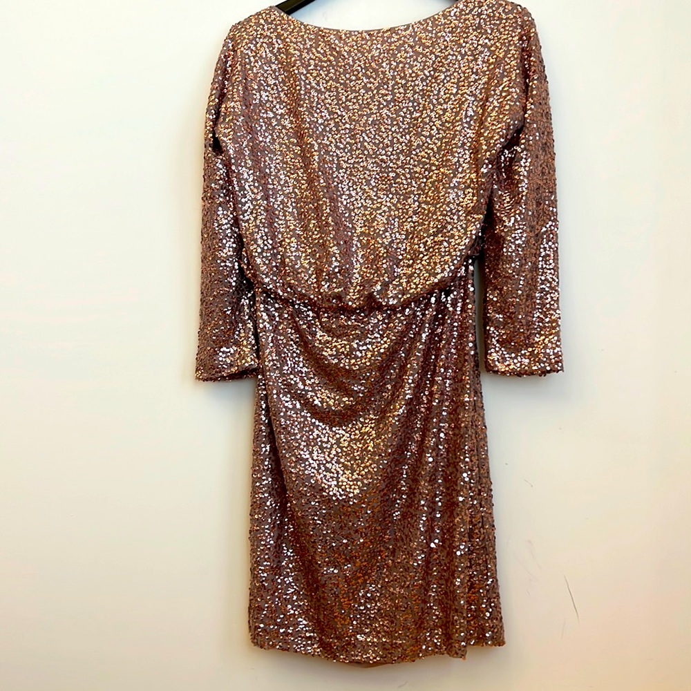 Stunning St. John Rose Gold Sequined Dress